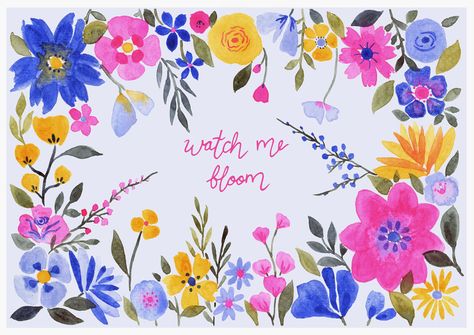 Prints | Domestika Loose Florals, Painting Courses, Hand Painted Mugs, Floral Art Print, Watercolor Projects, Floral Drawing, Watercolor Flower Art, Plant Painting, Floral Prints Art