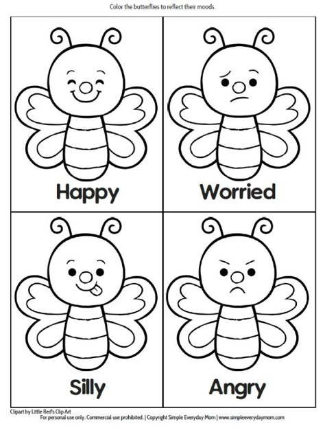 Insect Worksheets For Kids | Download these fun and educational bug activities for preschool and pre-k. #kindergarten #preschool #prek #earlychildhood #ece #bugs #insects #stem Happy Preschool Activities, Spring Social Emotional Activities Preschool, Emotions Preschool Activities, Feelings Preschool, Preschool Bugs, Emotions Preschool, Bug Activities, Insects Preschool, Bugs Preschool