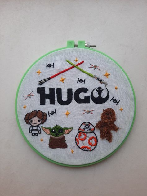 Lightsaber Embroidery, Star Wars Embroidery, Bag Embroidery, Star Wars Diy, Diy Embroidery Kit, Star Wars Rebels, Chewbacca, Princess Leia, Embroidery Kit