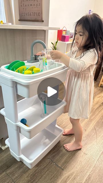 Roxan | Montessori Inspired | Toddler Activities on Instagram: "I’ve finally found a solution to the storage problem for the play sink. Such a game changer. Plus the tier cart is only $15!  Comment “CART” and I’ll dm you the link to our Tier Cart  #momhack #momhacks #toddlerhacks #everydayplayhacks #lifehacks  #lovevery #targetfinds #motherhoodunplugged #motherhoodthroughinstagram #toddleractivities #loveverytoys #targetmusthave #hacks #toddlertoys #practicallife #motherhoodsimplified #motherhoodinspired" Target Must Haves, Toddler Hacks, Play Hacks, Practical Life, Toddler Play, Mom Hacks, Game Changer, Toddler Activities, Toddler Toys