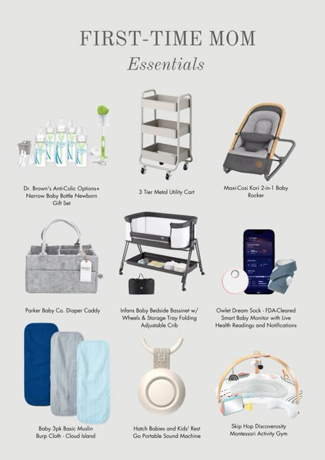 Newborn Necessities List, Baby Hacks New Moms, Ways To Reveal Baby Gender, Diaper Cart, Pregnancy Stage, Nursery Dresser Organization, Baby Essential List, New Baby Checklist, Mom Care Package