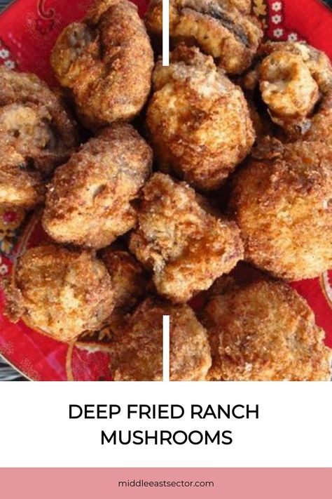 This Easy Deep Fried Mushrooms Recipe is one appetizer you will make again and again. Served with a vegan Ranch, they are absolutely delicious. Let me show you how to… Fried Mushrooms Batter, Ranch Mushrooms, Fried Mushrooms Recipe, Deep Fried Mushrooms, Fried Mushroom Recipes, Vegan Ranch Dressing, Egg Replacer, Vegan Ranch, Batter Recipe