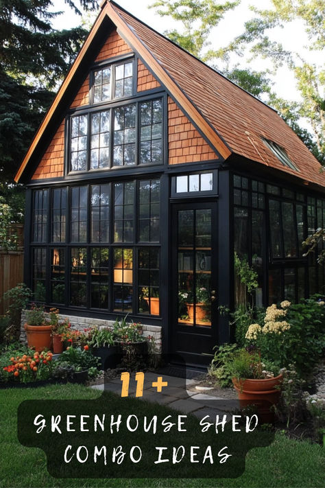 Combine beauty and function with these 11 greenhouse shed combo ideas! Perfect for growing plants and organizing tools in one stylish space. 🌿✨ #GreenhouseShedCombo #GardenInspo #FunctionalGardening #OutdoorStorageIdeas #GreenhouseDesigns #GardeningGoals #SustainableLiving Greenhouse With Hot Tub, Greenhouse Chicken Coop Combo, Garage Greenhouse, Geothermal Greenhouse, Greenhouse Shed Combo, Organizing Tools, Cattle Panels, Greenhouse Shed, Greenhouse Interiors