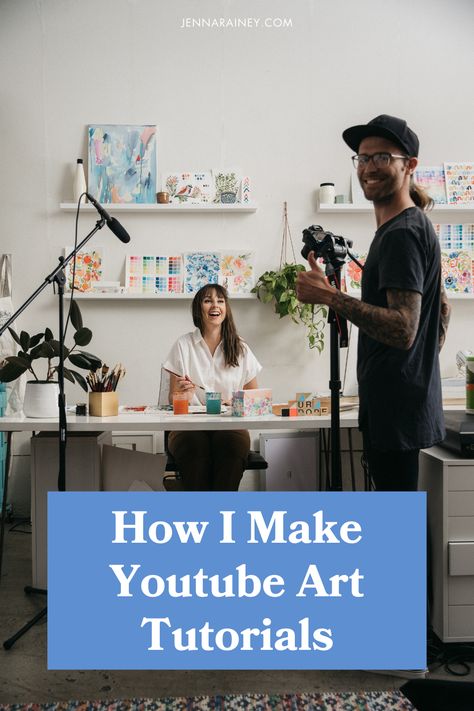 Here's how to make art tutorials for YouTube. If you are interested in the BTS of a YouTube art channel or want to start making your own art tutorials, this video will show you how to produce youtube art tutorials. Youtube Art Channel Ideas, Art Channel Ideas, Youtube Video Ideas For Artists, Youtube Art Video Ideas, Art Youtube Ideas, Art Video Ideas For Youtube, Youtube Art Channel, Youtube Backdrops, Jenna Rainey