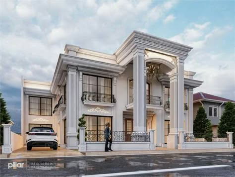 Classic Villa Exterior, Palace Design, Classical Villa, Classical House, Facade Architecture Design, Classic House Exterior, Classic Villa, Modern Villa Design, Classic House Design