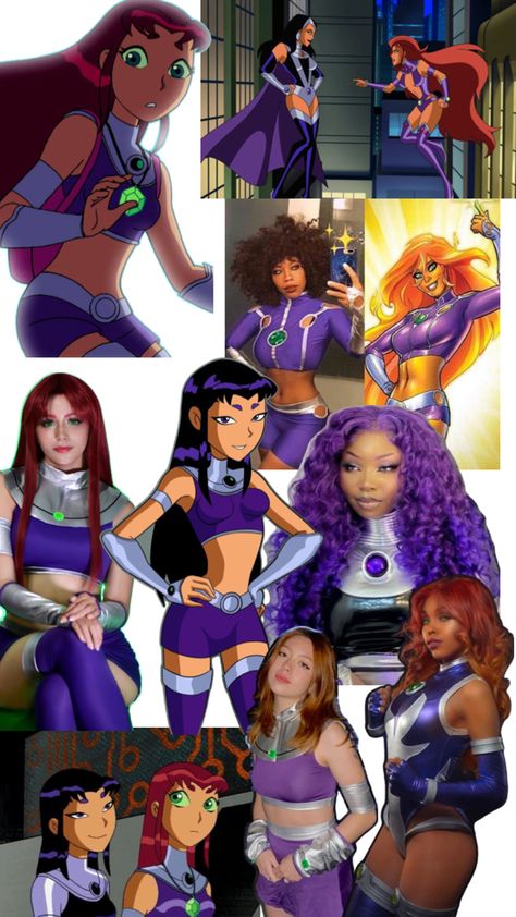 Starfire And Robin Costume, Star Fire Costume, Blackfire Costume, Starfire Halloween Costume, Star Fire Cosplay, Starfire Costume, Fire Costume, Teen Titans Starfire, Robin Costume