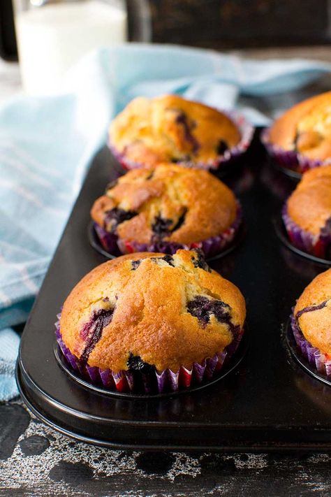 Greek yogurt blueberry muffins - a light, airy and delicious recipe! Recipe Using Plain Yogurt, Low Calorie Blueberry Muffins, Yogurt Blueberry Muffins, Ww Muffins, Greek Yogurt Blueberry, Greek Yogurt Blueberry Muffins, Blueberry Yogurt Muffins, Strawberry Muffin Recipes, Blueberry Streusel Muffins