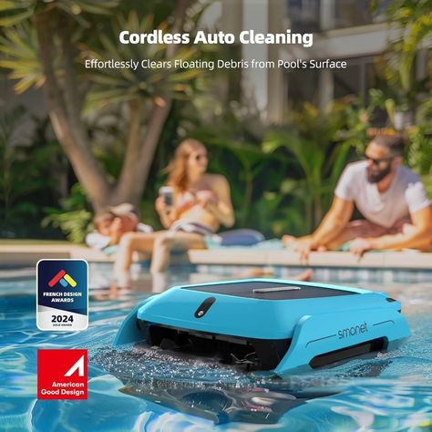 Solar Robotic Pool Skimmer Cleaner: SMONET Automatic Cordless Pool Skimmer for Above Ground Pool with Dual Charging Options Path Optimization, Two Speed Modes Saltwater Compatibility Use Code：40WC1VK1 🌟 https://amzn.to/3XiCLns Link to purchase is located in my bio/profile @minionrun_deals #amazondeals #amazonfinds #amazon #sale #hotdeals #promo #code Clean Pool Water, Best Robotic Pool Cleaner, Pool Skimmers, Swimming Pool Cleaning, Pool Skimmer, Pool Shapes, Robotic Pool Cleaner, Automatic Pool Cleaner, Solar Pool