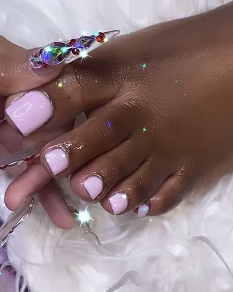 Lavender Toe Nails, Light Pink Pedicure, Pink Pedicure, Classy Acrylic, Acrylic Toe Nails, Acrylic Toes, Pedicure Designs, Classy Acrylic Nails, Nail Fashion