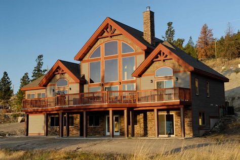 View House Plans, Mountain View House, Post And Beam Homes, Post And Beam House, Linwood Homes, Michigan Lake House, Chalet Style Homes, Eagle Landing, Post And Beam Home