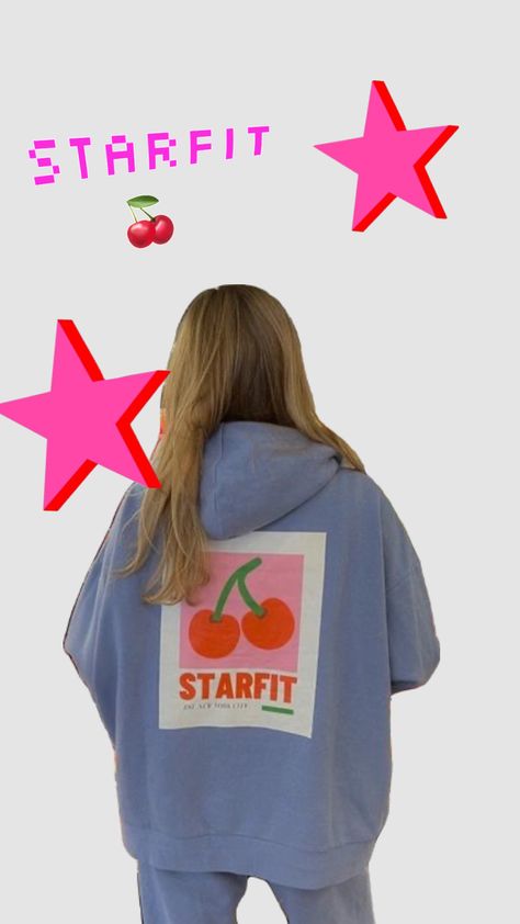 #starfit #hoodie #trendy Hoodie Fits, Cherry Bomb, Cherry Print, Vintage Hoodies, French Terry Fabric, Shopify Theme, Blue Hoodie, Oversized Look, Christmas List