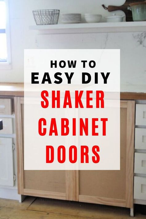 Making a shaker cabinet is easy, all you need is a flat door and create a raised panel. Learn how to make these style doors with MDF so you can update your kitchen and create a Farmhouse Kitchen makeover. #diy #shaker #cabinets Wood Staircases, Diy Shaker Cabinet Doors, Diy Shaker Cabinets, Farmhouse Kitchen Makeover, Classic Farmhouse Kitchen, Shaker Style Cabinet Doors, Flat Door, Shaker Cabinet Doors, Diy Cabinet Doors