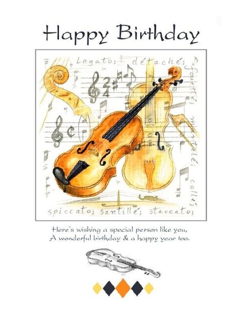 Happy Birthday B, Violin Design, Learn Violin, Holiday Day, Happy 2nd Birthday, Birthday Meme, Fairy Doors, Music Centers, Happy Year