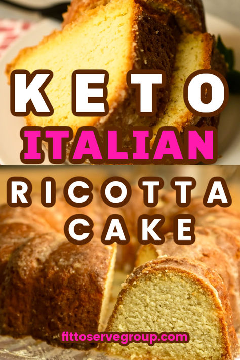 Keto Ricotta Cake, Sugar-Free & Gluten-Free Keto Ricotta Cake, Ricotta Cheese Recipes Dessert, Ricotta Cheese Desserts, Ricotta Recipes Dessert, Ricotta Dessert, Ricotta Cake Recipes, Cheap Desserts, Keto Italian, Ricotta Cheese Recipes