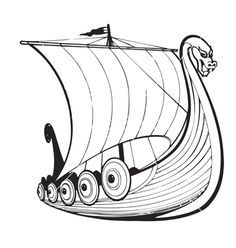 Viking ship vector Viking Ship Tattoo, Nordic Symbols, Ship Vector, Symbole Viking, Norse Tattoo, Viking Designs, Ship Tattoo, Ship Drawing, Viking Ship