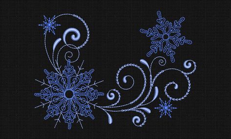 Snowflake Swirl, Snowflake Embroidery, Snowflake Photos, Winter Embroidery, Embroidery Download, Embroidery Design Sets, Crystal Snowflakes, Machine Pattern, Star Embroidery