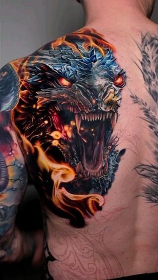 Dragon Tattoo Realistic, Flying Phoenix Tattoo, Miami Ink Tattoos, Painless Tattoo, Egyptian Tattoo Sleeve, Flying Tattoo, Cool Tattoo Drawings, Realistic Tattoo Sleeve, Intricate Tattoo