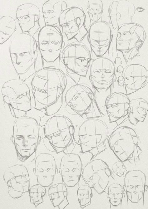 Front Face Drawing, Reference Face, Head Reference, Head Drawing, Face Drawing Reference, Human Anatomy Art, Drawing Heads, Anatomy Sketches, Drawing Help