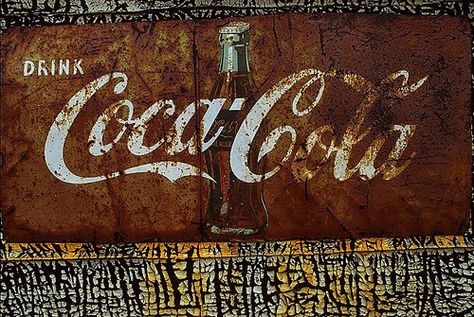 Rusty Coke Rust Aesthetic, Rusty Sign, Rusty Junk, Salvage Projects, Cocoa Cola, Coke Collectibles, Rust Never Sleeps, Coke Can, Rustic Love