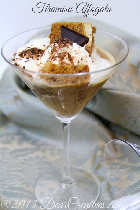 Enjoy this delicious coffee dessert recipe. Easy version of a tiramisu dessert, make in indivual serving sizes or serving dish, coffee affogato style. Tiramisu Affogato, Coffee Dessert Recipes, Tiramisu Coffee, Espresso Dessert, Affogato Recipe, Affogato Coffee, Coffee Desserts, Tiramisu Dessert, Coffee Flavors