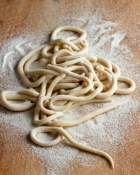 Pasta With Egg, Rolled Pasta, Rustic Pasta, Pepper Pasta Sauce, Making Homemade Pasta, Pici Pasta, Burnt Butter, Easy Homemade Pasta, Homemade Pasta Dough