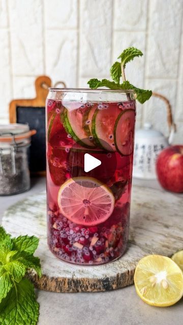 Hina Gujral - funfoodfrolic on Instagram: "Detox Water is a scam???? 🤔

I recently got hooked to detox waters and absolutely love the difference they are making to my skin and gut ☺️

This Detox Water is:
🔸Vegan
🔸Energising 
🔸Zero Added Sugar 
🔸Good for skin and gut health

Ingredients For Skin Glow & Gut Friendly Water 👇
1 teaspoon ginger
1 tablespoon beetroot 
4 - 5 cucumber slices
2 lemon slices
1 sprig of mint
1 tablespoon sabja seeds

Let me know what you think about detox waters 🤓

#detoxwater #detoxwaterrecipe #skinglow #healthydrink #antioxidants #detoxdiet #beetrootrecipes #foodforskin" Beetroot Detox Water, For Skin Glow, Sabja Seeds, Cucumber Detox Water, Beetroot Recipes, Detox Waters, Cucumber Slices, Food F, Detox Water Recipes