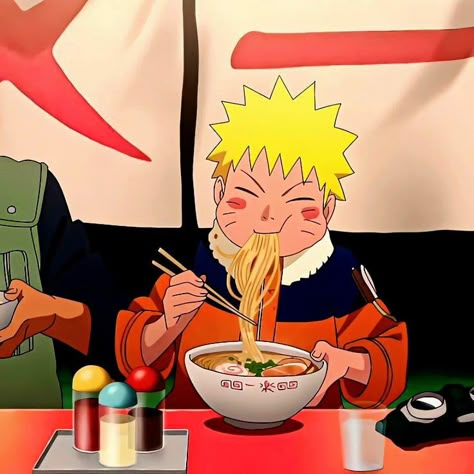 Naruto And Ramen, Naruto Noodles, Anime Eating Ramen, Anime Character Eating, Naruto Eating Ramen, Naruto Season 1, Naruto Ramen, Naruto Mobile, Kid Naruto