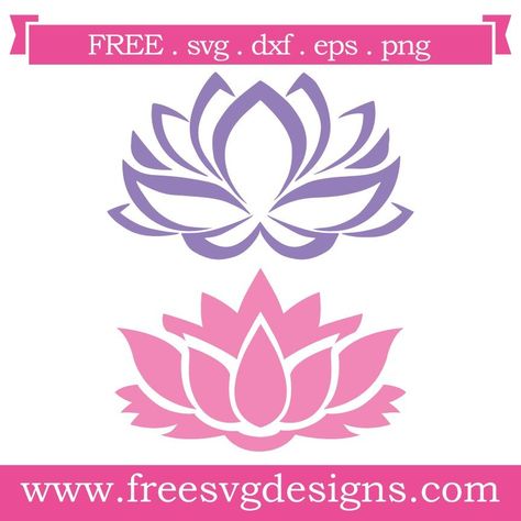 Flowers Vector, Lotus Flowers, Free Svg Files, Trendy Flowers, Floral Elements, Flower Svg, Silhouette Cameo Projects, Cameo Projects, Cricut Creations