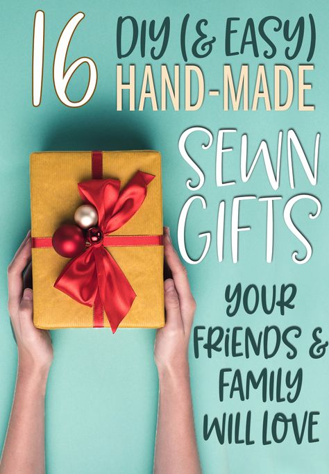 These handmade DIY gifts are perfect as a Christmas or holiday gift. These sewing tutorials are easy to follow, and the sewing projects can be made rather quickly. DIY gifts are often very meaningful, so consider taking a look at these sewing tutorials today! #sewingtutorials #DIYgifts #diy #ageberry #sewinggifts Diy Fleece Projects Christmas Gifts, Sewing Christmas Gifts For Women, Christmas Gifts To Sew For Family, Beginner Sewing Christmas Gifts, Homemade Christmas Gifts Sewing Easy Diy, Sewing Xmas Gifts, Easy Hand Sewn Gifts, Quick Diy Christmas Gifts Sewing Projects, Christmas Gift Sewing Ideas