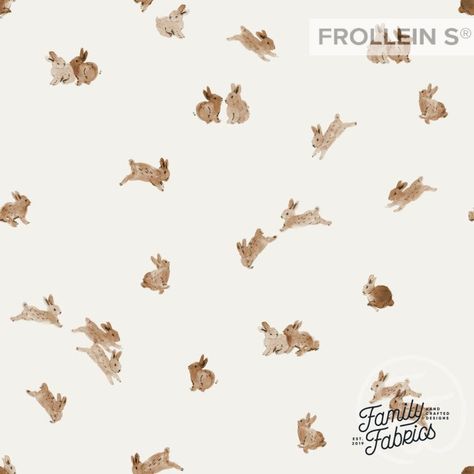 Cotton Jersey - Bunnies – Frollein S® Small Rabbit, Future Clothes, Early Christmas Shopping, Cotton Quilting Fabric, Jersey Knit Fabric, Organic Baby, Hand Designs, Knit Cotton, Rabbits