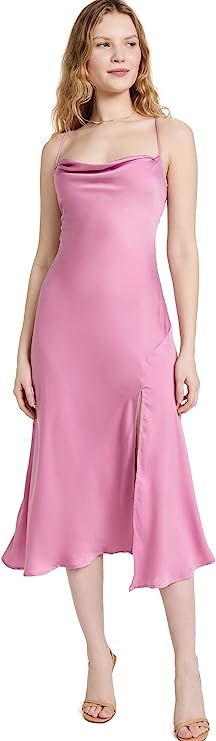 ASTR the label Women's Gaia Dress, ICY Pink, XS at Amazon Women’s Clothing store Icy Pink, Nye Dress, Astr The Label, Open Back Dresses, Silk Midi Dress, Pink Midi Dress, Satin Slip, Satin Slip Dress, Midi Dress With Sleeves