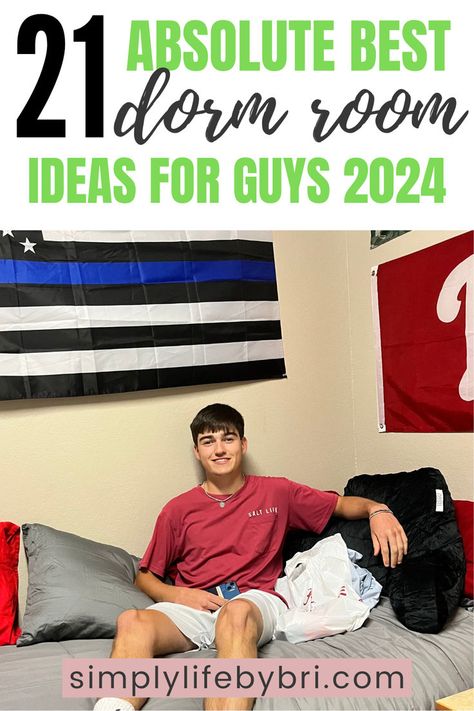 dorm room ideas for guys 2024 College Boy Room Decor, Guys Dorm Room Ideas Decor, Male Dorm Room, Boy Dorm Room Ideas, Boys Dorm Room Ideas, Boy College Dorms, College Dorm Room Ideas For Guys, Room Ideas For Guys, Dorm Room Ideas For Guys