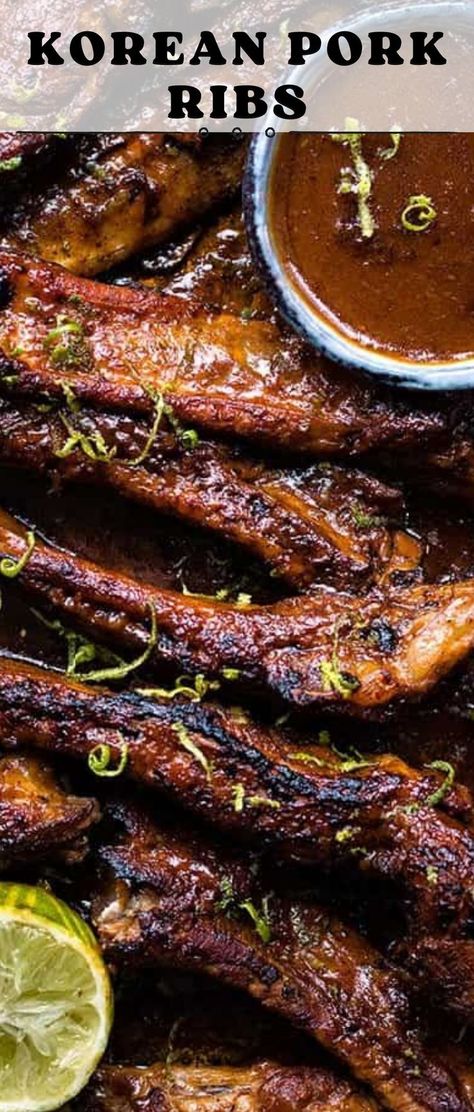 Irresistible Korean Pork Ribs with a sticky spicy-sweet glaze. Once you make Instant Pot ribs you will never turn back – incredibly tender, easy and foolproof. Bbq Ribs Recipe Grill, Korean Pork Ribs, Asian Ribs Recipe, Asian Ribs, Instant Pot Ribs, Sticky Pork Ribs, Pork Ribs Grilled, Beef Back Ribs, Korean Pork