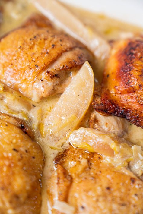 French Chicken Normandy Casserole | 12 Tomatoes Chicken Normandy Casserole, Chicken Normandy, French Chicken, 12 Tomatoes, Braised Chicken, Chicken Seasoning, Chicken Stock, Oven Baked, Carb Recipes