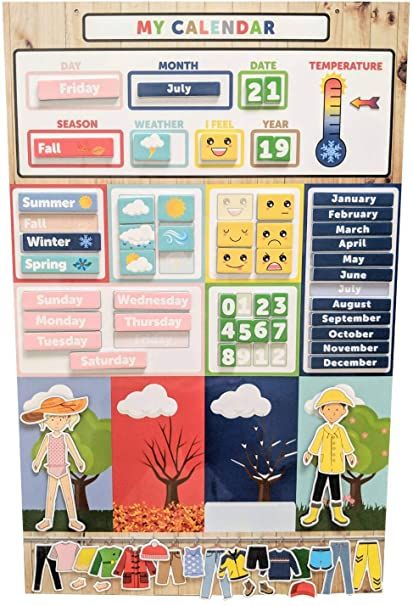 Mood Regulation, Preschool Calendar, Weather Calendar, Calendar For Kids, Interactive Calendar, Weather Chart, Homeschool Supplies, Calendar Board, Classroom Calendar