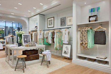 This is the inside of a Club Monaco store, but I would love this if I could dedicate a whole room for a closet. Club Monaco Store, Clothes Shop Design, Ralph Lauren Store, Shop House Ideas, Store Interiors, Ralph Lauren Shop, Boutique Interior, Store Displays, Store Interior