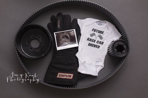 Drag Racing pregnancy announcement #amyraabphotography #birthannouncement #dragracing #stubbsracing Racing Pregnancy Announcement, Ricky Thompson, Baby Announcing Ideas, Pregnant Ideas, Cricut Clothing, Pregnancy Announcement Photography, Racing Baby, Baby Announcement To Husband, Southern Baby Names