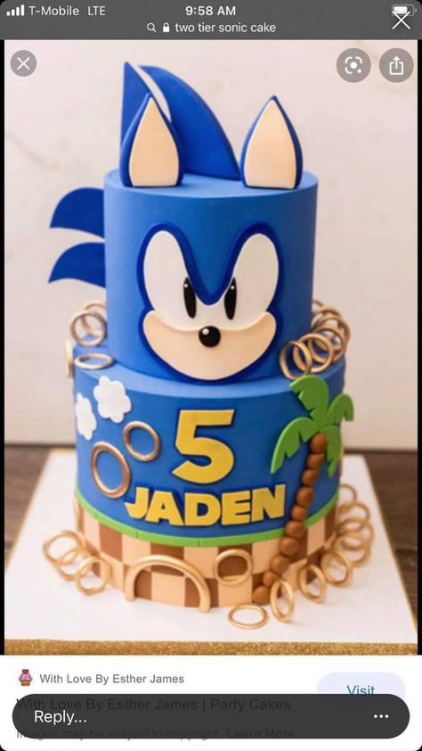 Super Sonic Cake, Super Sonic The Hedgehog, Sonic Birthday Cake, Sonic The Hedgehog Cake, Cake Recipes Easy, Bolo Sonic, Sonic Cake, Hedgehog Cake, Sonic Birthday Parties