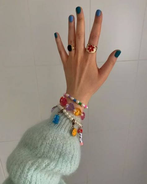 Bracelets And Rings, Bracelets Handmade Beaded, Minimalist Nails, Gel Manicure, Cute Acrylic Nails, Cute Nail, Acrylic Nail Designs, Jewelry Inspo, Nails Inspo