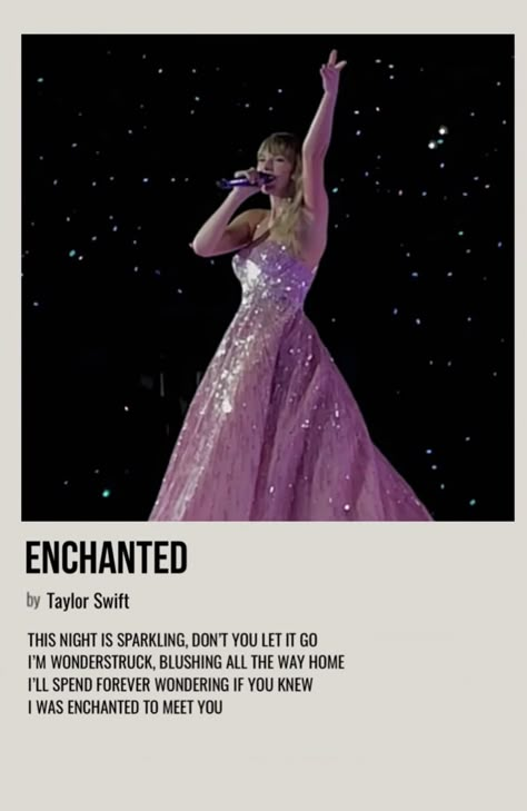 Enchanted By Taylor Swift, All Taylor Swift Songs, Taylor Swift Enchanted, Taylor Swift Book, Olivia Lyrics, Summer Taylor, Minimalist Music, Taylor Songs, Taylor Swift Music