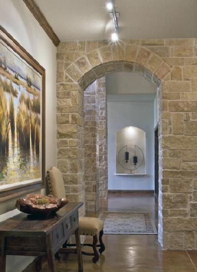 Doorway Interior, Mantel Ideas Fireplace, Archway Entrance, French Cottage Home, Under Stairs Wine, Under Stairs Wine Cellar, Stone Doorway, Stone Arches, Interior House Ideas