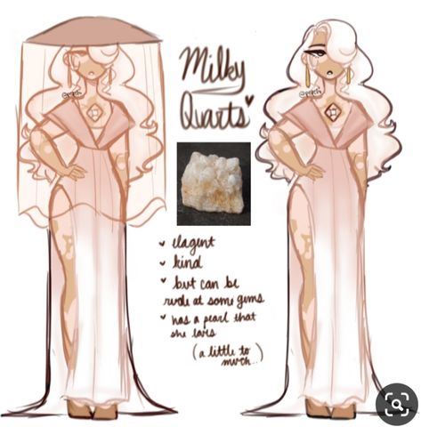 Milky Quartz Steven Universe, Steven Universe Gemsona Oc, Vibrant Character Design, Crystal Gems Oc, Gem Oc Steven Universe, Steven Universe Gem Oc, Quartz Gemsona, Steven Universe Oc Gems, Gemsona Oc