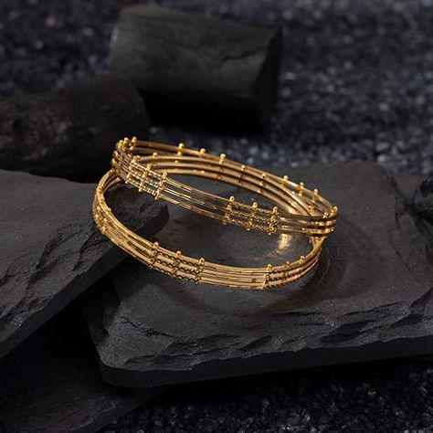 Fancy Bangles, Plain Gold Bangles, Antique Gold Bracelet, 22k Gold Bangles, Gold Bangles Indian, Bangle Design, Gold Bangles For Women, Gold Bangle Set, Bangles Gold