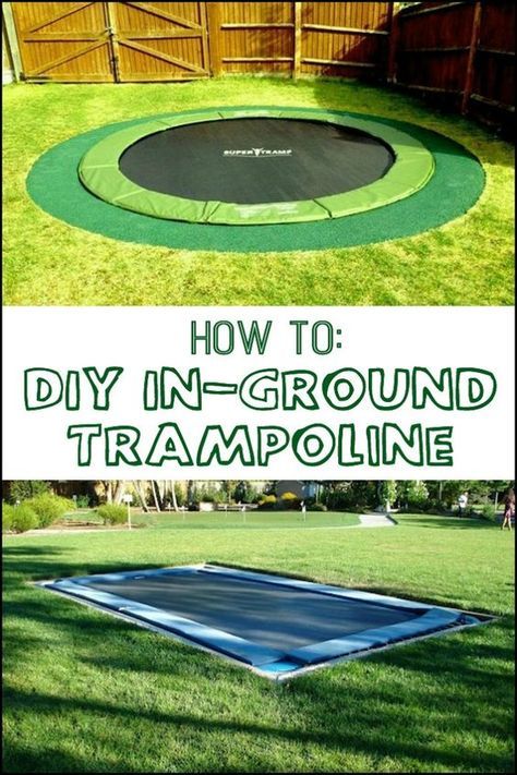 A trampoline is a great addition to your backyard. Kids love them and they’re a great way to have fun and burn some energy. Now having them in-ground makes it safer for little ones. Is this going to be your next project? Inground Trampoline, Ground Trampoline, Sunken Trampoline, Cottage Patio, Backyard Kids, In Ground Trampoline, Backyard Trampoline, Small Backyard Gardens, Large Backyard