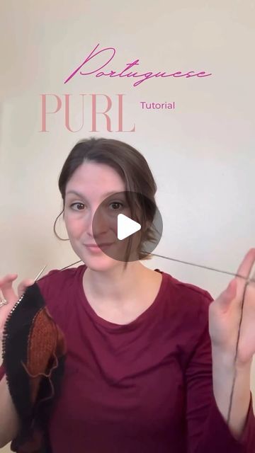 Marion Richardson on Instagram: "Super quick tutorial on how to Portuguese PURL 
It's super simple and so fun to do, basically you can do garter in all purl and do it so much quicker than the English style knitting (in my humble opinion) 

Follow along and I'll post a Portuguese knit tutorial tomorrow! 💕

#30secondlesson #30segundos #portugueseknitting #portuguesepurling #knittutorial #knittingturorial #howto #knit #sweetbabyknitter #Stricken" Knit Tutorial, Portuguese Knitting, How To Purl Knit, English Style, Knitting Tutorial, The English, Super Simple, Knitting Projects, You Can Do