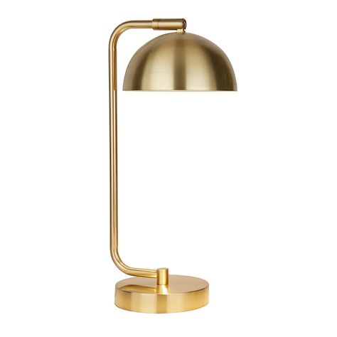 Gold Task Lamp, 15", Metallic Gold Lamps Bedroom Night Stands, Mcm Table Lamp, College House Bedroom, Gold Bedside Lamp, Faculty Room, Gold Desk Lamp, Gold Lamps, Gold Desk Lamps, College Dorm Room Inspiration