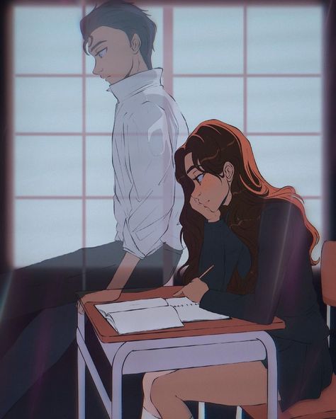 Lucky 👻 on Instagram: “Grace and Hudson in class🥀 #illustration #digitalart #fanart #craveseries #crushtracywolff #tracywolff #tracywolffbooks #entangledteen” Grace Crave Fanart, Crave Book Fanart, Jaxon And Flint Fanart, Hudson And Grace Crave Fanart, Grace And Hudson Fanart, Hudson Vega Fan Art, Crave Grace And Hudson, Grace And Hudson Vega, Hudson Y Grace