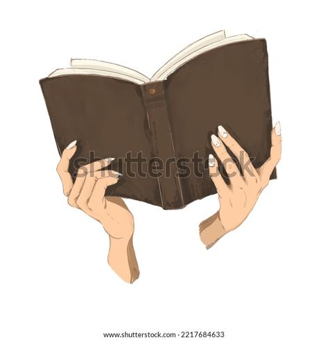 Holding Book To Chest Pose Reference, Person Holding Book Reference Drawing, Hand Holding A Book Reference, Woman Holding Book, Open Book Reference, Female Body Poses Drawing Reference, Hand Holding A Book, Hand Holding Book Reference, Person Holding Book Reference