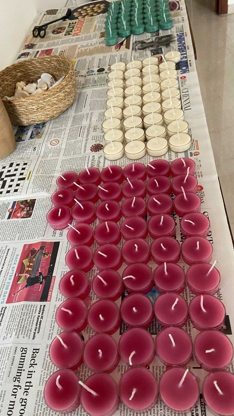 Diwali Hampers, Candle Packaging, Candle Ideas, T Lights, Candles Crafts, Molding Clay, Personal Project, Beeswax Candles, Bright Lights