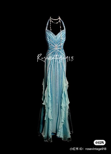 Under The Sea Theme Outfit, Sea Inspired Dress, Water Themed Dress, Sea Themed Dress, Events Dresses, Royal Clothes, Sea Dress, Dr Closet, Preformance Outfits